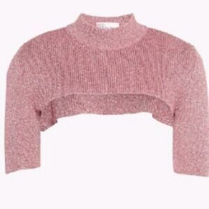 Red Valentino cropped Turtleneck sweater salmon Pink L
